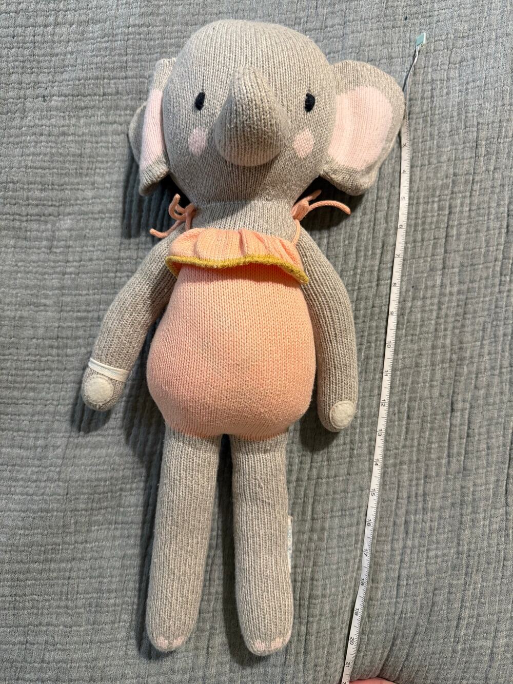 Cuddle + Kind Eloise the Elephant 20” Doll Hand Knit